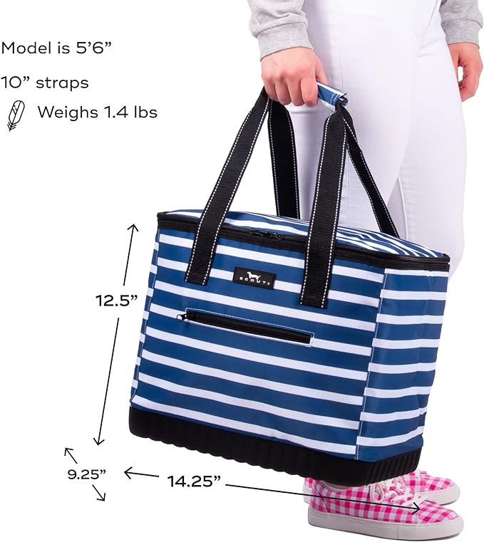SCOUT The Stiff One - Large, Soft, Lightweight, Insulated Cooler with Hard Bottom, Beach, Family, Travel, Picnic Cooler