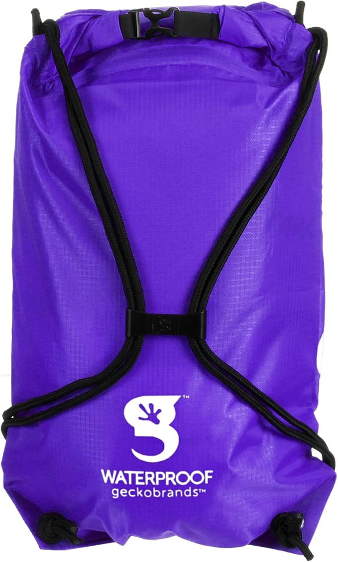 geckobrands Embark 10L Drawstring Backpack – Waterproof, Lightweight Dry Bag for Beach, Hiking, and Light Water Activities