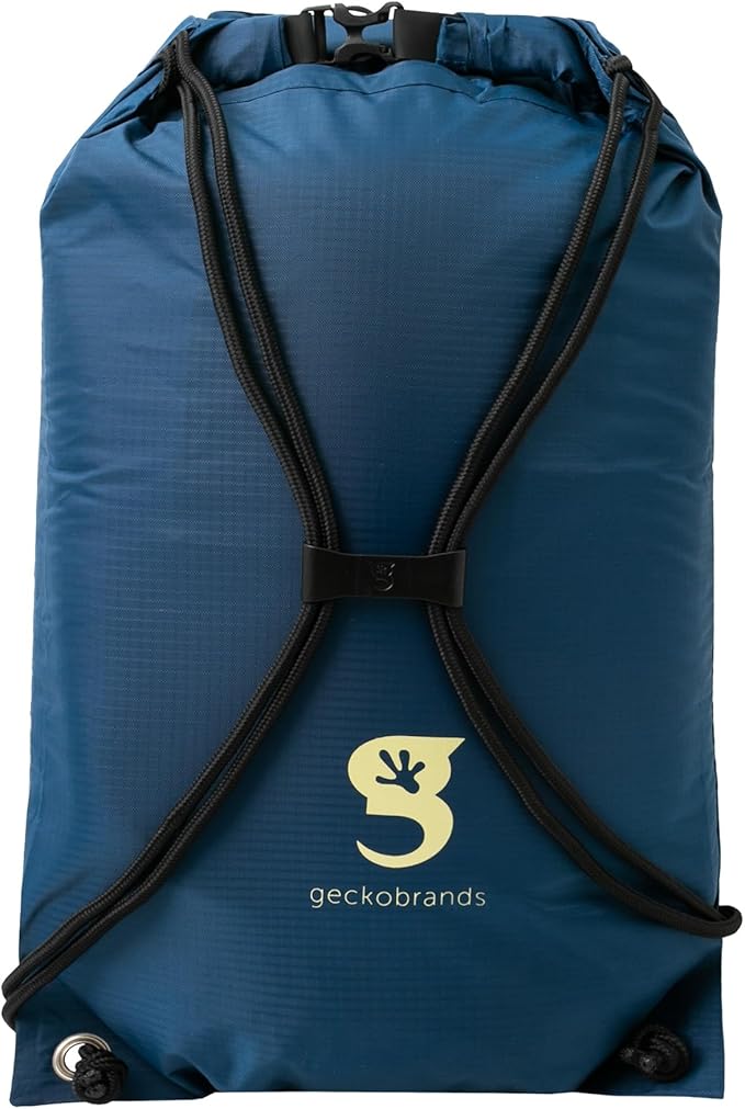 geckobrands Embark 10L Drawstring Backpack – Waterproof, Lightweight Dry Bag for Beach, Hiking, and Light Water Activities