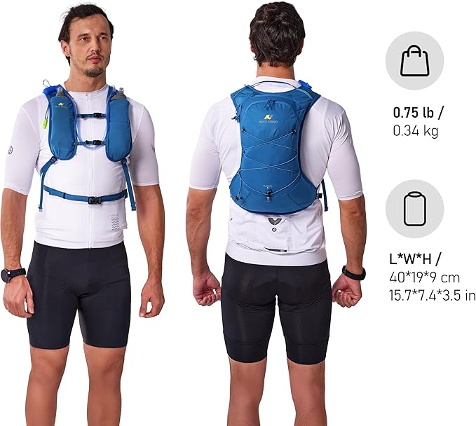 N NEVO RHINO Hydration Backpack,10L Hydro Water Daypack with 2L Water Bladder, Lightweight Hiking Backpack-Hydration Bike Pack for Cycling Rave