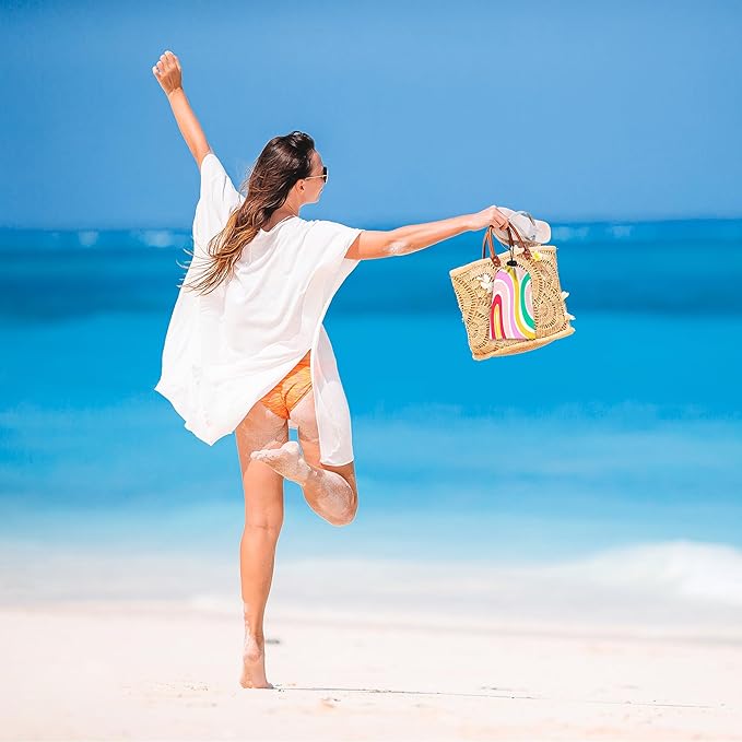 Beach Blanket, Waterproof Sandproof Beach Mat with 4 Stakes & 4 Pockets, 78''×86'' Large Compact Lightweight Sand Free Outdoor Essentials for Beach, Picnic, Travel, Camping