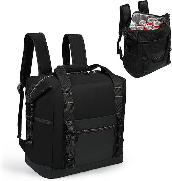 36 Cans Backpack Cooler, Leakproof Collapsible Soft Camping Insulated Cooler Bag, Waterproof Durable Cooler Backpack for Travel, Camping