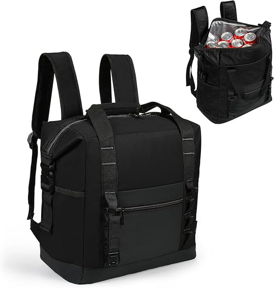 36 Cans Backpack Cooler, Leakproof Collapsible Soft Camping Insulated Cooler Bag, Waterproof Durable Cooler Backpack for Travel, Camping