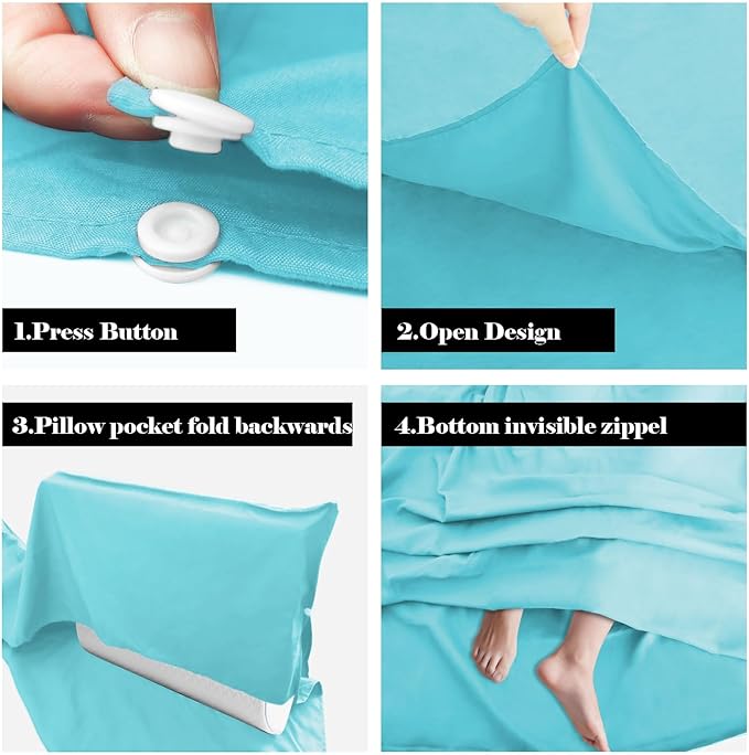 Sleeping Bag Liner,Travel Sheet & Adult Sleep Sack, Camping Sheets Travel Sleep Sack for Backpacking,Hotels & Hostels -Lightweight Single &Double Travel Sheet Camping Sheets