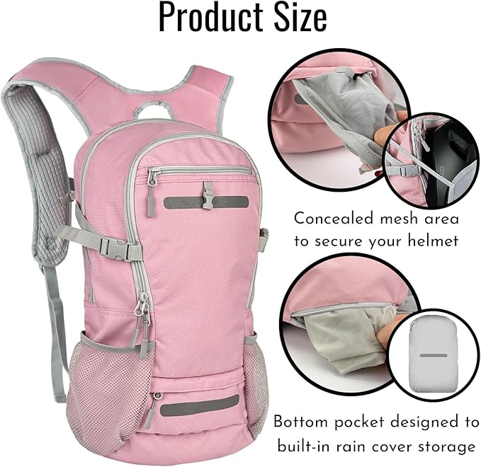 20L Hydration Backpack with 3L Water Bladder Water Backpack for Hiking Hydration Pack Insulated Daypack for Commuting Black