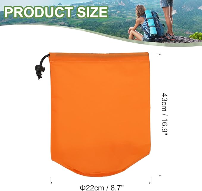 PATIKIL Stuff Sack, Waterproof Outdoor Storage Sack Portable Drawstring Dust Flap Bag Lightweight Sleeping Bag for Camping Hiking Backpacking