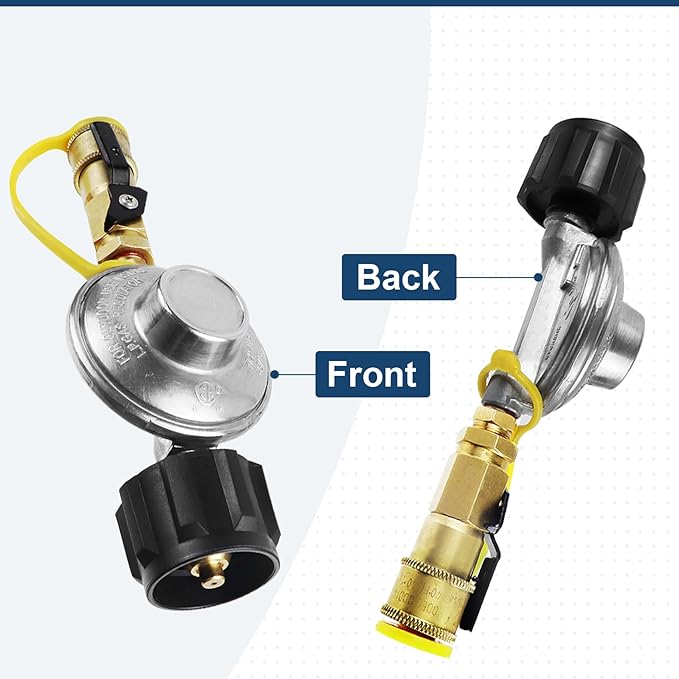 Magula Propane Quick Connect Adapter,1/4 in Propane Gas Grill Regulator with Quick Connect Fittings,Connect 5-50Lb Propane Tank to Grill,for heaters, Grills,Propane Regulator,RV Propane Regulator