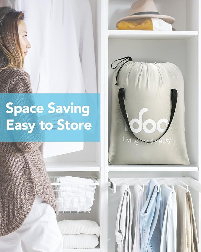 iDOO King Size Air Mattress with Built in Pump, 18" Raised Comfort Blow up Mattress King, Upgraded Inflatable Mattress for Guest Home, Temporary Air Bed with Storage Bag, colchon inflable, 750lbs Max