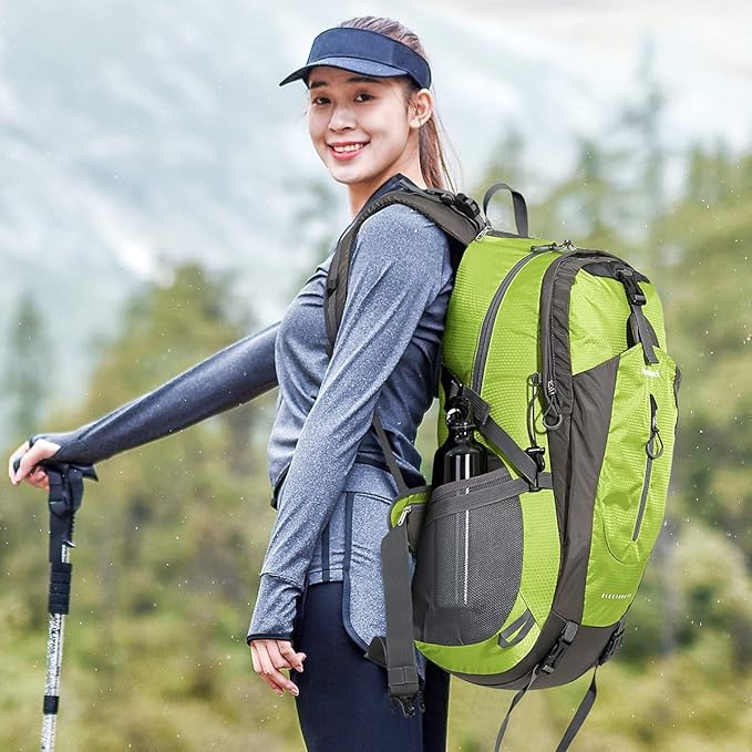 SPEEDPARK Hiking Backpack 40L Waterproof Hiking Daypack with Rain Cover, Outdoor Trekking Travel Backpacks for Men Women