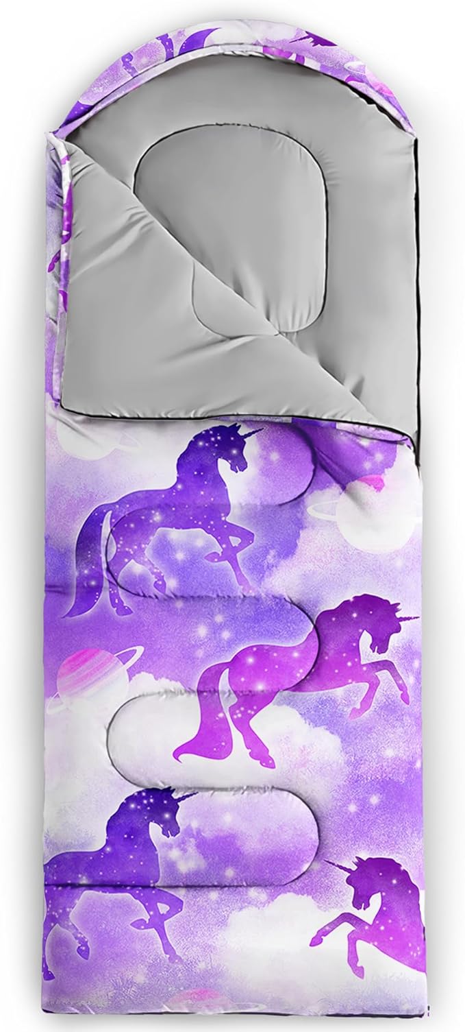 QOOMO Camping Sleeping Bags,3 Season Warm & Cool Weather,Lightweight,Waterproof Sleeping Bags for Adults & Kids,Traveling,and Outdoors,Camping Gear Equipment