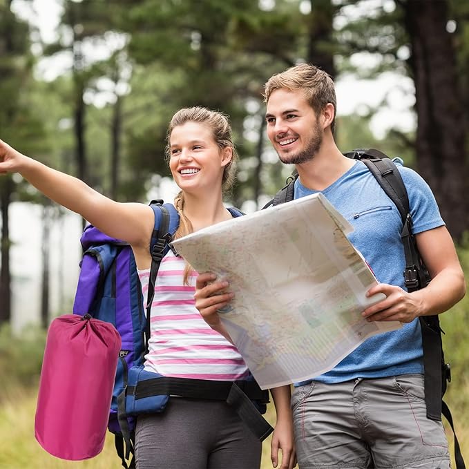 PATIKIL Stuff Sack, Waterproof Outdoor Storage Sack Portable Drawstring Dust Flap Bag Lightweight Sleeping Bag for Camping Hiking Travel