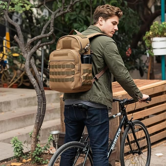 Tactical Backpack for Men Military Backpacks with Holster Army 3 Days Assault Pack Bug Out Bag for Hiking Camping (Coyote)