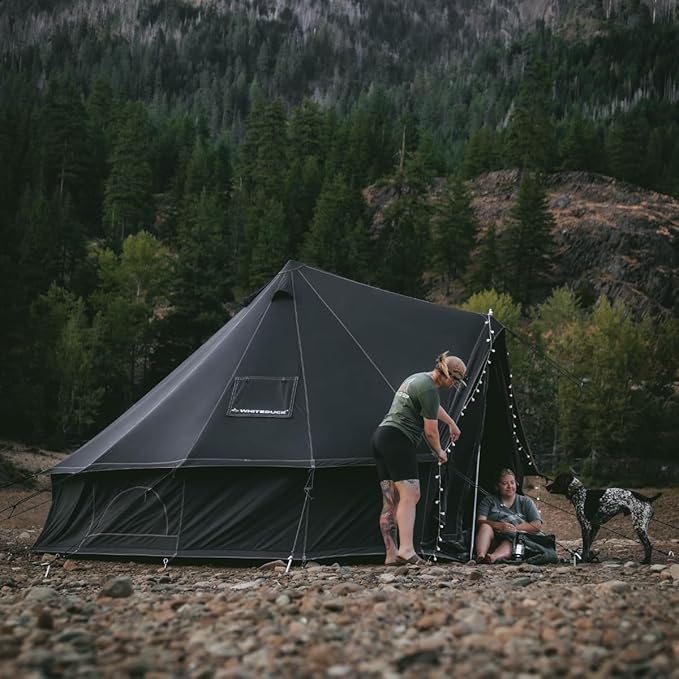 WHITEDUCK Regatta Canvas Bell Tent - w/StoveJack, Waterproof, 4 Season Luxury Camping and Glamping Yurt Tent Outdoor