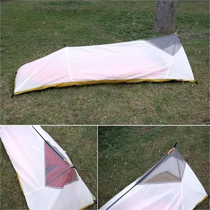 230g/260g Ultralight 1-Person Tent – 40D 210T Nylon 3-4 Season Camping Tent with Mesh Mosquito Net & Vent
