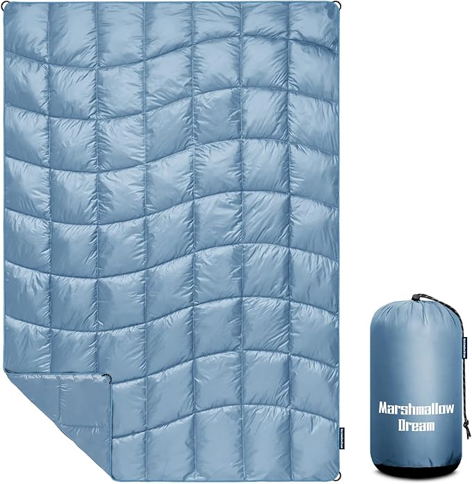 Camping Blanket, Packable Puffy Blankets Lightweight Windproof Waterproof for Outdoors,Hiking, Backpacking,Beach,Car,Picnic,Stadium