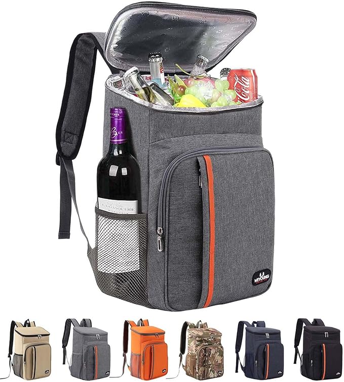 Camping Cooler Backpack 25 Cans, Leak Proof Insulated Thermal Bag, Beach Travel Picnic Lunch Backpack for Men Women