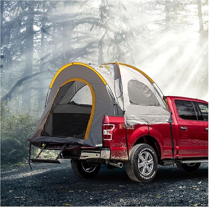 Car Tent Pickup Truck Tent Waterproof Double Layer for 2 Person Protable Truck Bed Tent Camping Preferred-Silver Gray