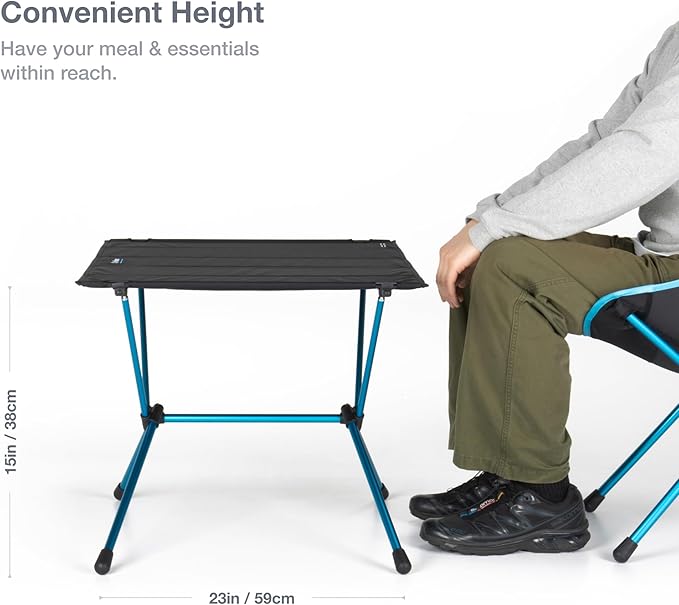 Helinox Table One Hard Top Lightweight, Collapsible, Portable, Outdoor Camping Table, Large - 29.5 x 22.5 Inches, Coyote Tan