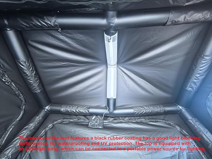 UNISTRENGH Waterproof Inflatable Car Rooftop Tent Lightweight Portable Family Outdoor Camping Roof Top Tent for SUV, Jeep Cars
