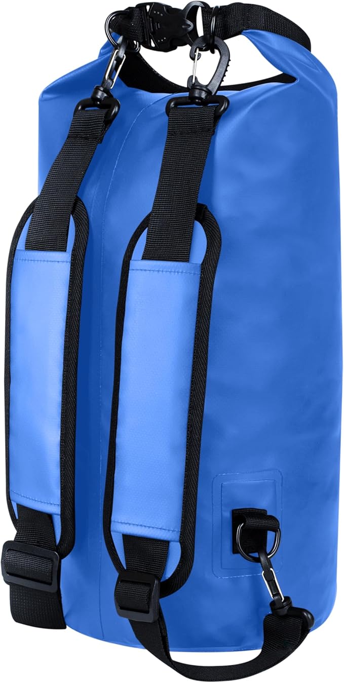 EARTH&RIVER Premium Waterproof Dry Bag Backpack, Extra Thick, Protection for All Water Activities & Camping, Floating Lightweight Dry Bag & IPX8 Waterproof Phone Case (Navy Blue, 10L)