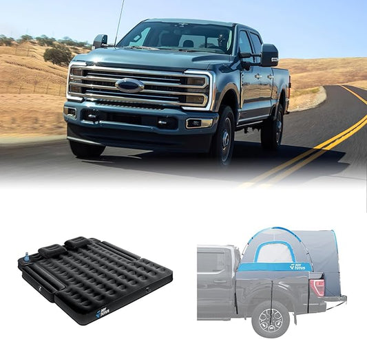 JOYTUTUS Truck Tent with Rainfly 6.5Ft + Truck Bed Air Mattress