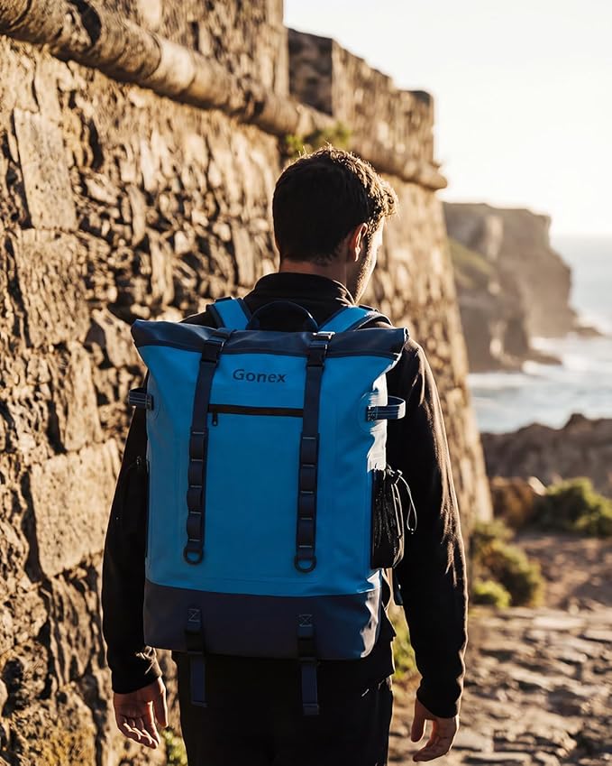 Gonex Cooler Backpack, 40 Can Insulated Soft Backpack Cooler Bag for Men Women, Waterproof Nylon TPU Cooler Backpack for Beach, Picnic, Lunch and Camping