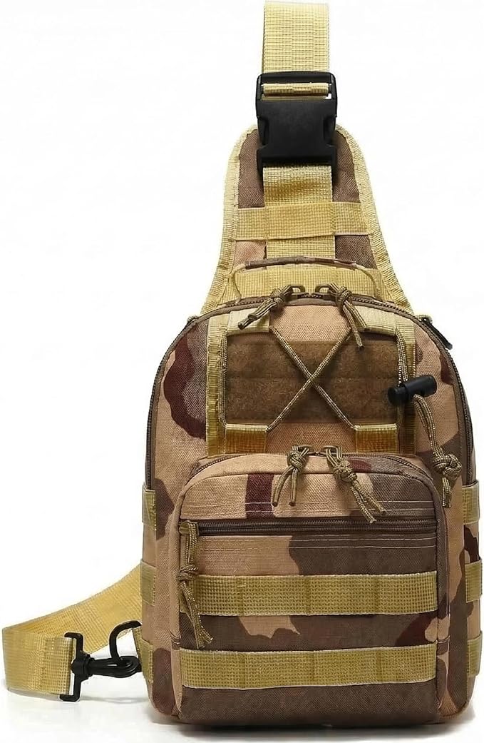 Viriber Tactical Backpack, Waterproof Military Cross-body Molle Sling Shoulder Backpack Chest Bag for Outdoor Every Day Carry CP02