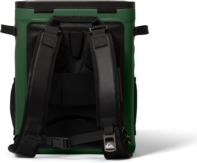 Quiksilver Zipperless Backpack Cooler 30L, Holds 36 Cans, 48 Hour Insulation, Leakproof & Waterproof Design, Heavy Duty TPU, IPX7, Padded Straps, Kangaroo Pockets