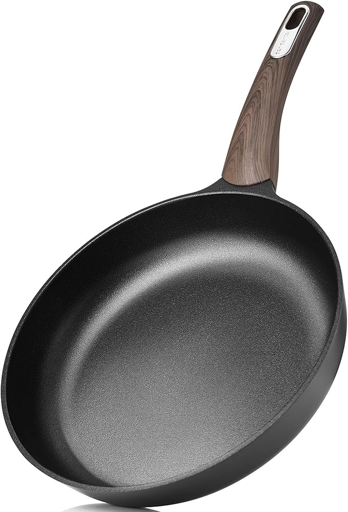 SENSARTE Nonstick Frying Pan Skillet 8Inch Non Stick Egg Pan Omelette Pans, Healthy Kitchen Cooking Chef's Pan, Free of Intentionally Added PFOA/PFOS, Induction Compatible, Black