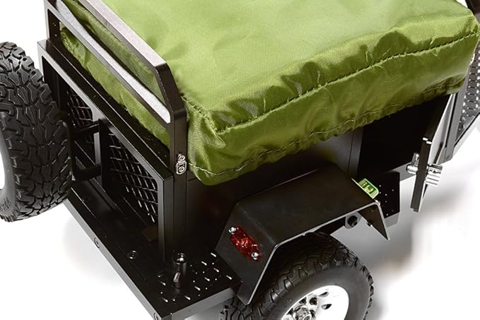 Integy Alloy Realistic Model Camping Trailer w/Roof Top Tent for 1/10 RC 390x195x175mm
