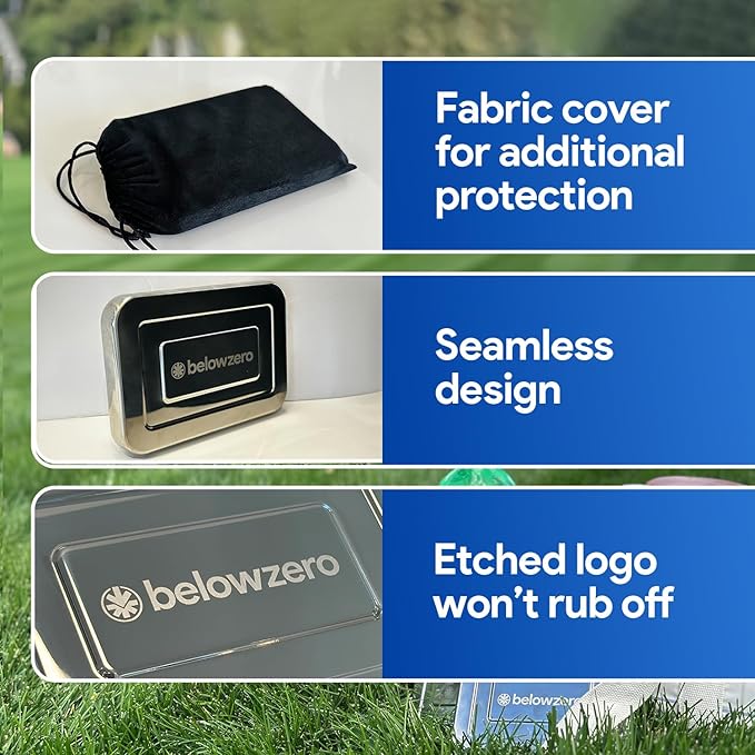 Below Zero Deluxe Stainless Steel Cooling Pack - Durable Ice Pack Lasts 48 Hours, Ice Pack for Bento, Lunch Bags, Coolers, Picnics, Camping, Beachgoers, Sporting Events - Longest Lasting
