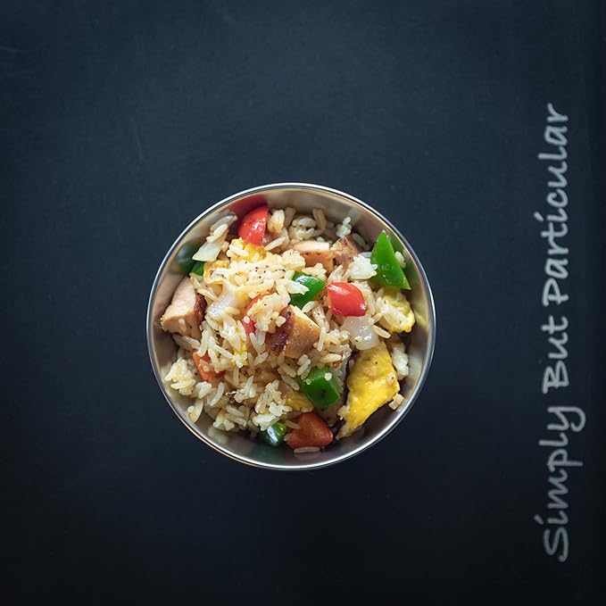 CAMPINGMOON Camping Plates Set Stainless Steel Dishwasher Safe Kitchenware S395 (Pack of 4, 標準)