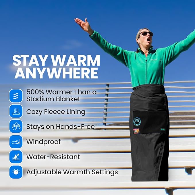 Mozy Wearable & Weatherproof Outdoor Blanket – Lower-Body Thermal Wrap for Superior Warmth
