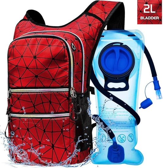 Hydration Backpack Pack, Water Backpack 20L Capacities Included 2L Hydration Bladder, Festival Essential - Rave Hydration Pack Hydropack Hydro for Hiking, Festival Gear