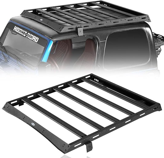 Hooke Road TJ Roof Rack Aluminum Cross Bars Cargo Basket for Jeep Wrangler TJ Hardtop 1997 1998 1999 2000 2001 2002 2003 2004 2005 2006 (Exclude Unlimited)