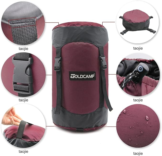 Outdoor Storage Stuff Sacks, Camping Gear Organizer (Red, XXL)