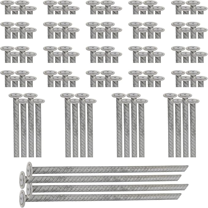 SmartSign Rebar Spikes - Pack of 100, Length 14", Diameter 1/2", Heavy Duty Metal Rebar Stakes for 6ft Parking Curbs/Wheel Stop/Speed Bump, Silver