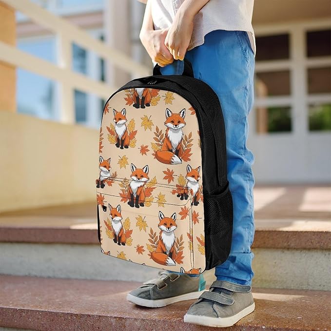Casual College Daypack Fox Art Multipurpose Business Travel with Large Capacity Rucksack for Men Women
