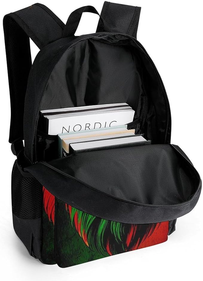 Casual Daypack Multipurpose Anti-Theft Large Capacity Carry On Bag, Lion Of Jamaica Reggae Casual Daypack Climbing Shoulder Bag With Padded Straps