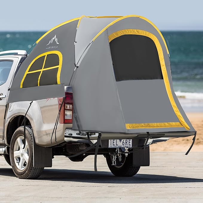 Pickup Truck Tent, Waterproof PU2000mm Double Layer for FT Truck Bed, Portable Bed Tent for Camping