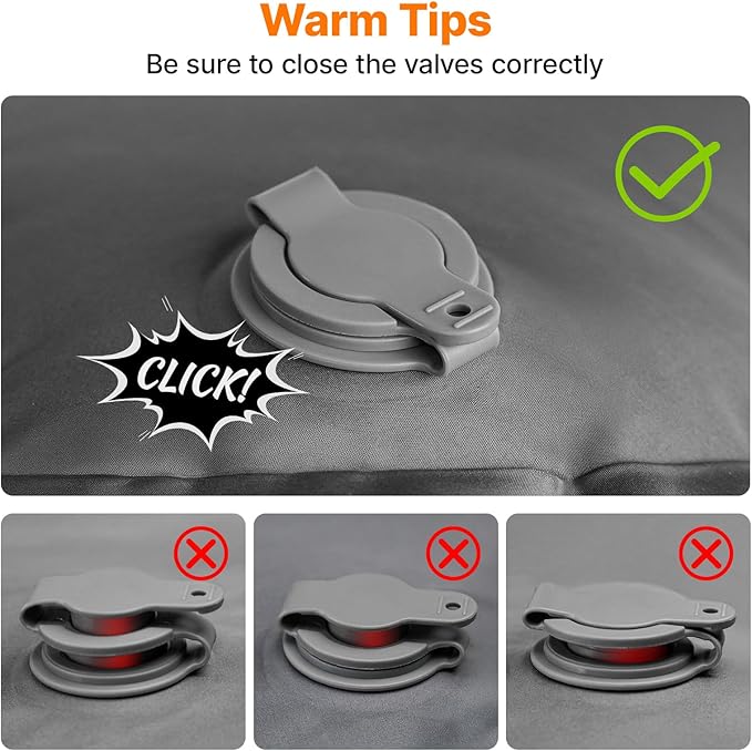 OGERY Sleeping Pad, Ultralight Self Inflatable Sleeping Pad for Camping with Pillow Built-in Foot Pump, 6" Extra-Thick Reinforced Camping Pad for Hiking, Backpacking, Tent, Single
