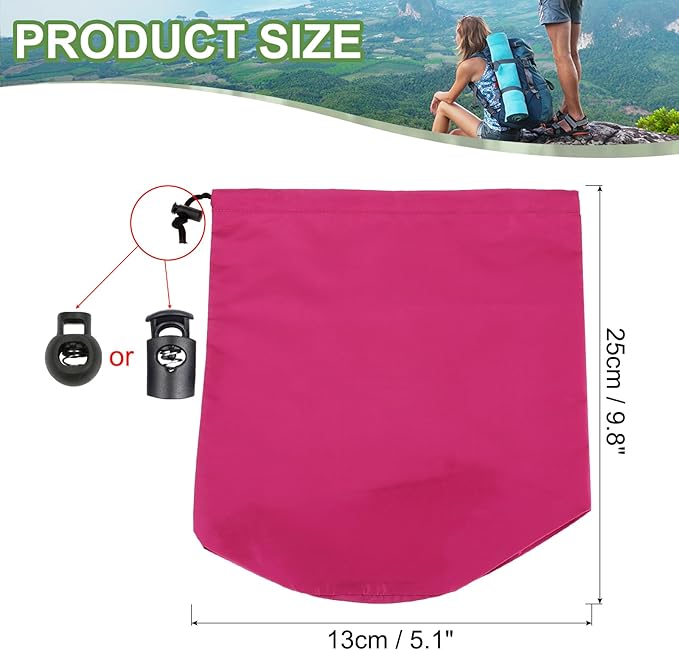 PATIKIL Stuff Sack, Waterproof Outdoor Storage Sack Portable Drawstring Dust Flap Bags Lightweight Sleeping Bag for Camping Hiking Travel