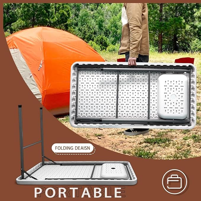Fish Cleaning Table with Sink and Faucet, Folding Camping Sink Table for Dock Beach Patio Picnic