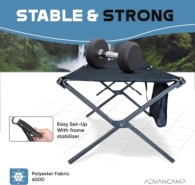 Ultralight Camping Cot for Adults, 120kg Sleeping Support Camping Bed, Easy Setup, Foldable and Portable for Backpacking, Hiking and Travel