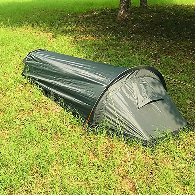 Single Person Backpacking Tent Hiking Bivy Tent Lightweight Sleeping Bag Tent with Ground Cloth,Backpacking Tent