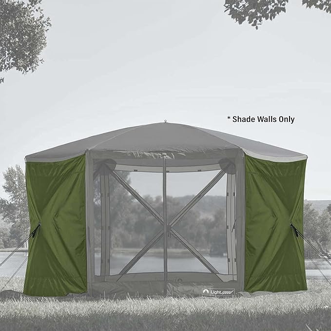 Lightspeed Outdoors Pop Up 6- Sided Screen Shelter | Side Walls Only (Green Pack of 2)