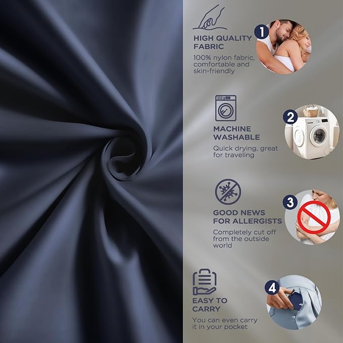 Ultralight Sleeping Bag Liner - 5.3 oz Washable Adult Sleep Sack & Travel Sheets, Self Tan Sleep Sack with Two-Way-Zipper, for Backpacking, Hotel, Camping, Travel