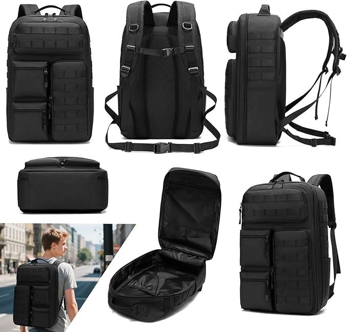 Tactical Camo Backpack for Men Women Waterproof Durable MOLLE Backpack Camping Hunting Emergency Preparedness