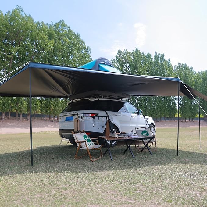 UNISTRENGH Truck Rooftop Tents Portable Inflatable Family Camping SUV Car Roof Top Tent with Skylight, Sun, Wind, and Waterproof SUV Truck Roof Tents