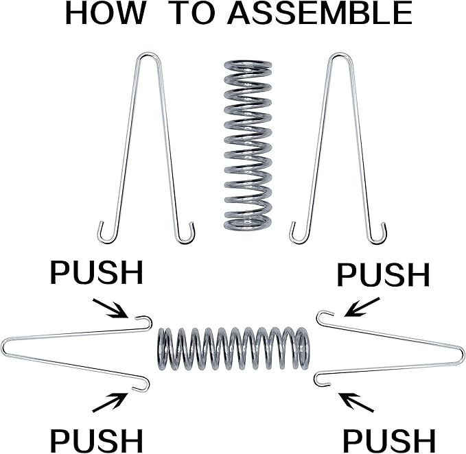 2Pcs Dog Leash Shock Absorbing Buffer Tension Spring Training Sun Shade, Heavy Duty Stainless Steel 304 Tent Rope Fixed Buckle Drawbar Spring (S)